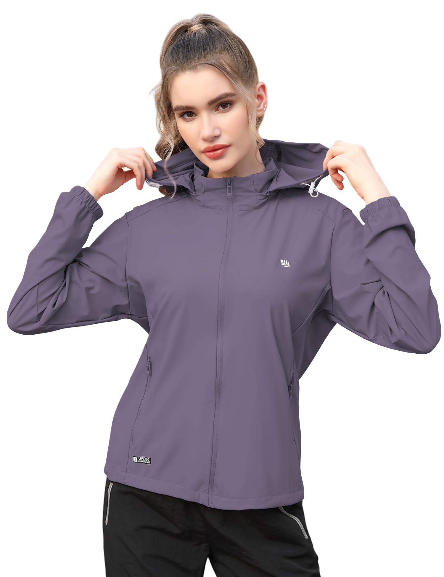 Venzina® UPF 150+ Sunscreen Jacket for Women, Stylish Sun Protection Jackets for Women, Cool Feel Quick Dry Sun Hoodie, Modern Fit with Removable Hat & Zip Pocket, for Driving, Camping-image-47