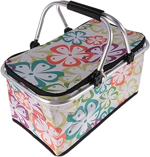 Picnic Bag--Insulated Picnic Basket Camping Tote Travel Cooler Bag Insulated Picnic Box Picnic Hamper Basket Cooler Bag Storage Box Food Preservation Box Thermal Box Snack Pack Handbag