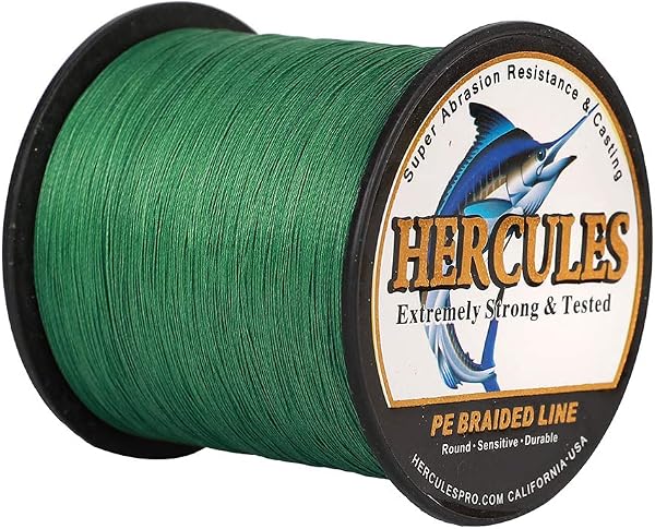 Hercules Super Cast 100-2000m 109-2187 Yards 6-100lbs Test Ligne de pêche tressée pour Eau salée PE Tresse Lignes de Poisson Superline 4 brins - 1
