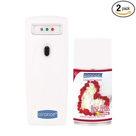 Airance Automatic Room Freshner Electronic Spray/Air Freshener Machine/Fragrance Aroma Aerosol Perfume Dispenser A3 with Refill - Rose Petals - 250 ML