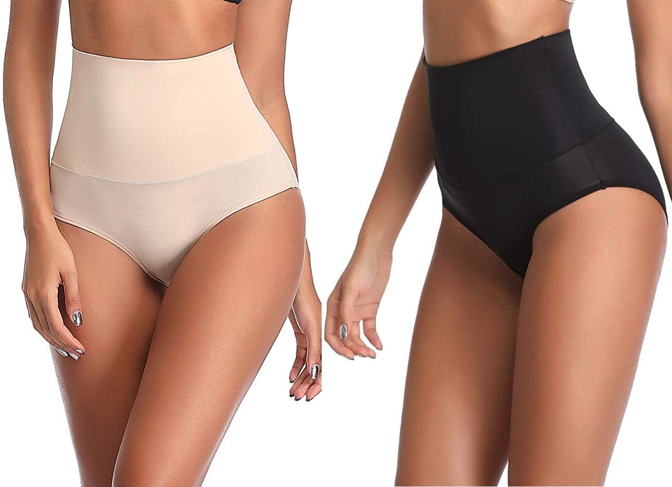 plumbury Nylon Blend Women's High Waist Seamless Smooth Tummy Control Shapewear Panty Briefs (Pack Of 2 Panty)-picture-26