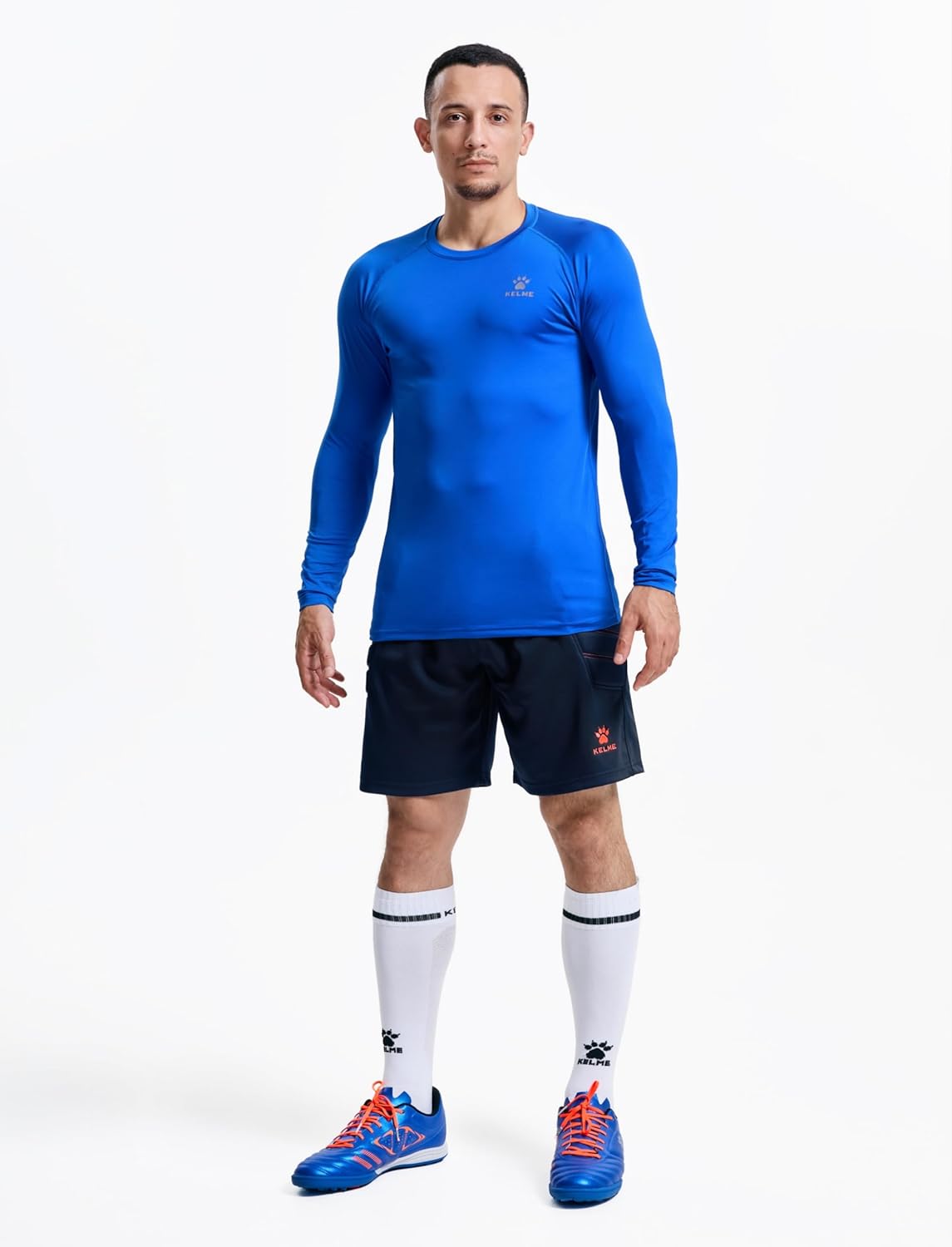 KELME Men's Long Sleeve Compression Shirt, Cool Dry Athletic Top Base Layers, Running Soccer Football Undershirt T-Shirt - Image 4
