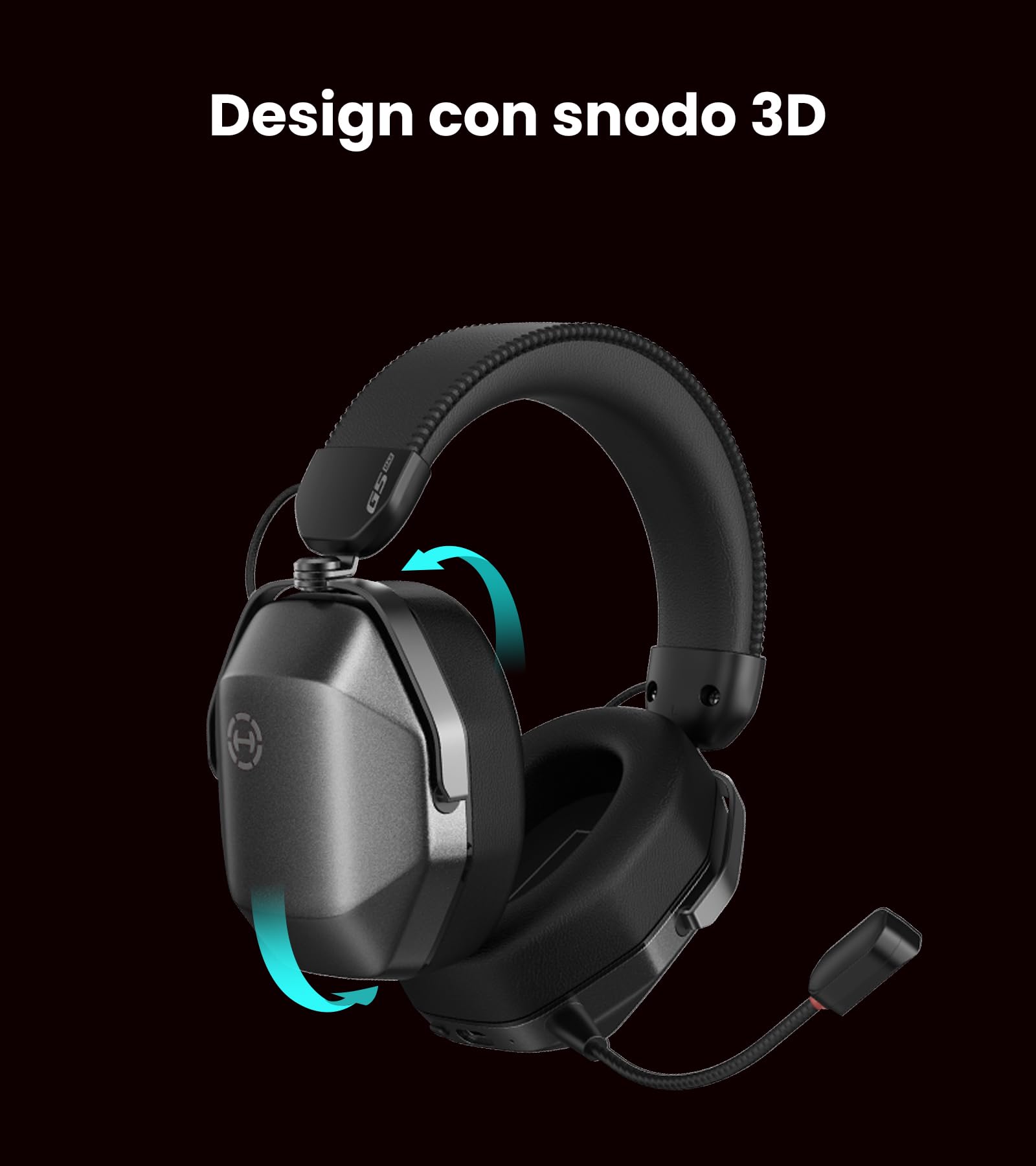 Edifier G5 MAX Cuffie da gaming wireless, Audio Spaziale THX, 305H, Grigio | 305H, 2,4 Ghz, Bluetooth 6.0, Hi-Res Audio, 53mm Pen Driver, Quad-mode, EQ Personalizzabile Tramite Software, Mic Rimovibile