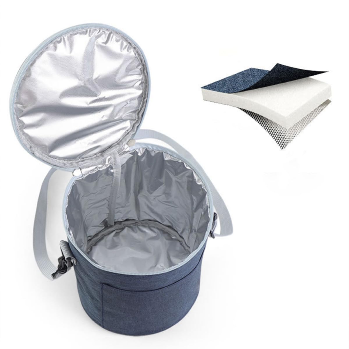 jojofuny 1pieza Bolsa Térmica para Almuerzo Mediana de Aluminio Portátil con Aislamiento de Oxford Bolsa Isotérmica para Comida de Camping y Trabajo Contenedor de Almacenamiento Resistente