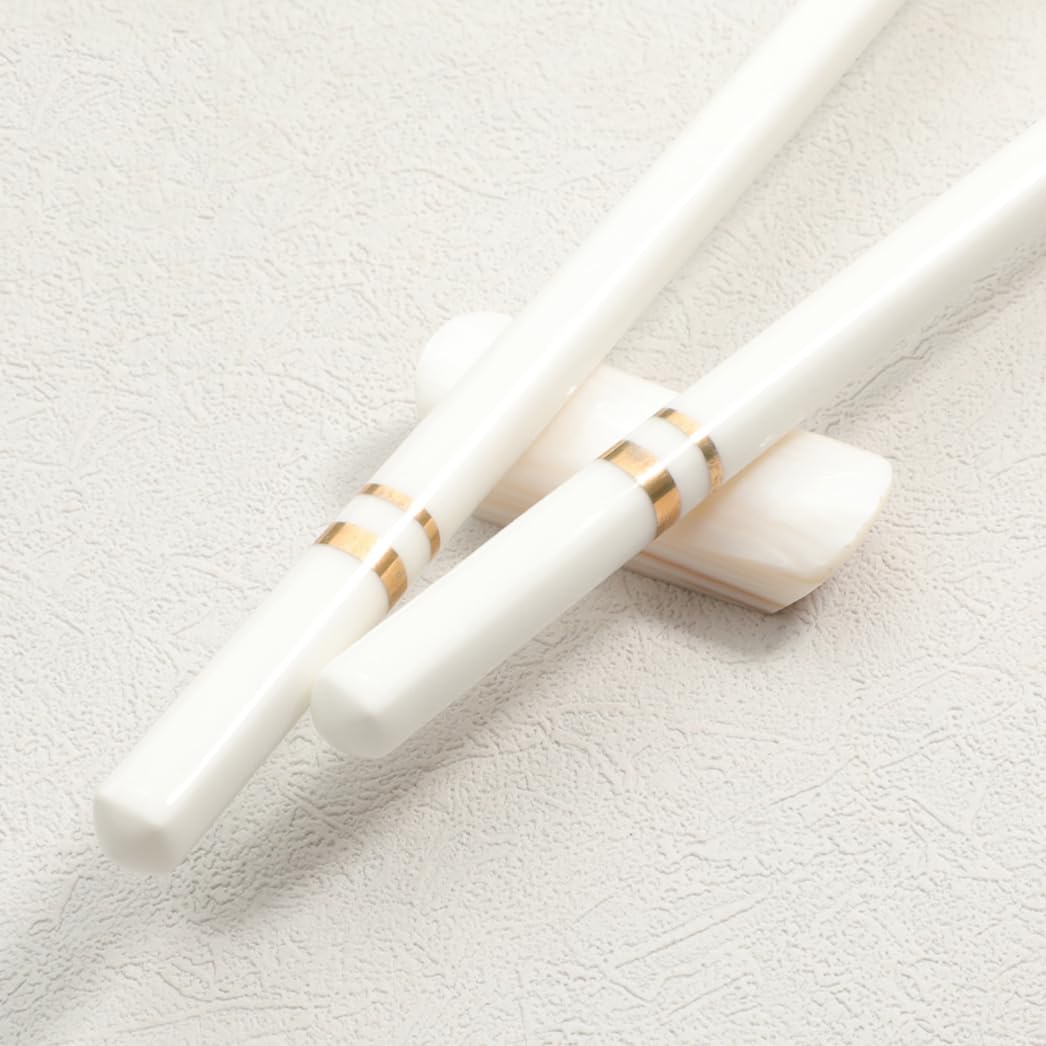 Coffret cadeau de baguettes en porcelaine chinoise, coffret cadeau de baguettes réutilisables lavables au lave-vaisselle avec étui, baguettes en céramique osseuse de haute qualité avec boîte déli