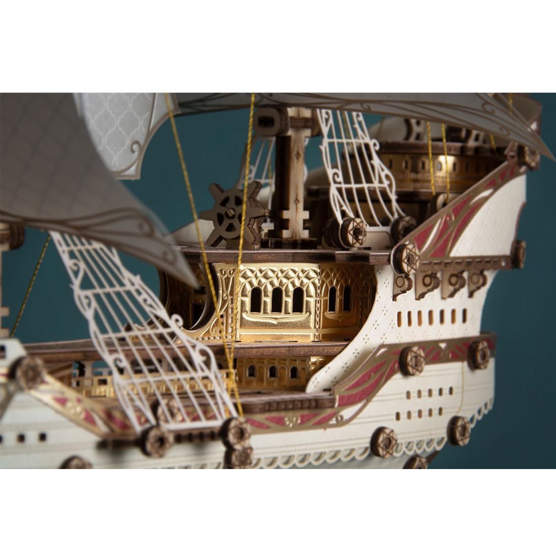 3D Holzpuzzle Piratenschiff Modell – Segelschiff Bausatz, Abenteuer, Wohnkultur Dekoration, kreatives Geschenk für Erwachsene und Jugendliche