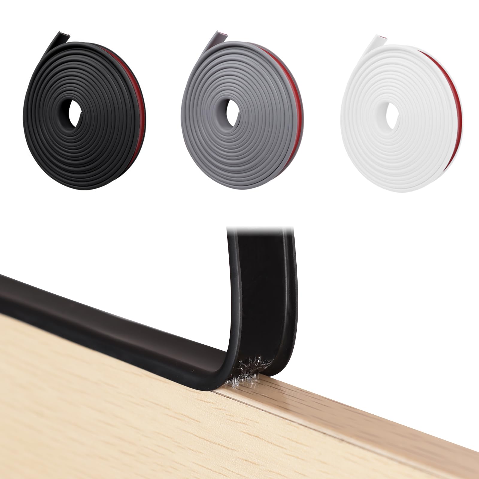 U-Form Möbelkantenband 16mm X 5m - Selbstklebend, Flexibel, Für Schrankkanten & Tische