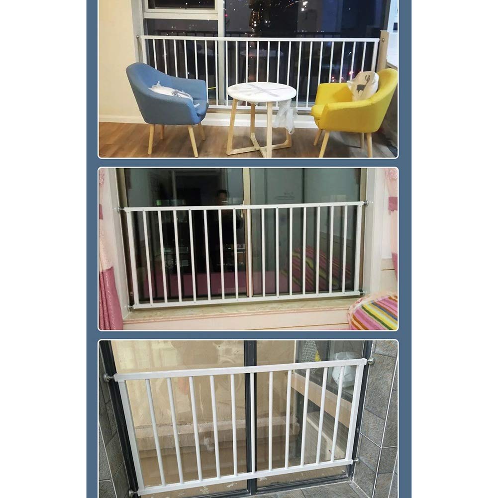 Barrera de seguridad para ventanas para barandillas de balcón, instalación montada a presión, 6 colores disponibles (blanco, 80 x 50 cm), protección para niños y mascotas, seguridad para el hogar.