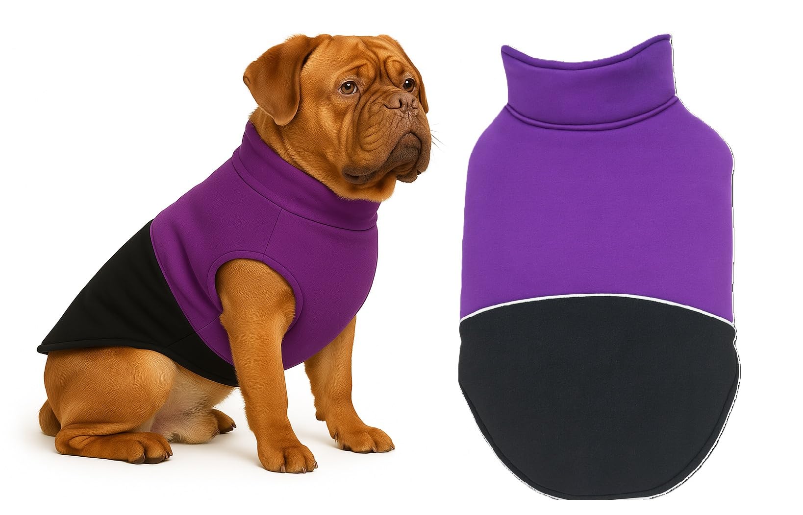 The Pets Company Dog Winter Coat Jacket, Clothes, Windproof, Reversible, Light Weight, Washable, Ultra Warm Thick Fleece