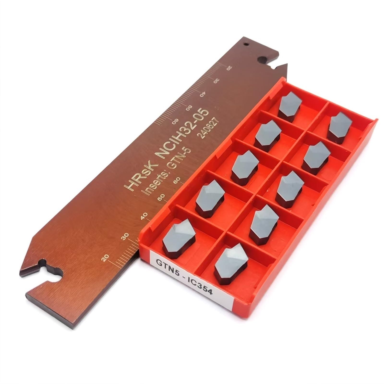 Porte-outil De Coupe À Rainurer De Haute Précision HRsK NCIH32-05, 10 Pièces, Plaquettes En Carbure GTN5-IC908 GTN5-IC354, Plaquettes De Rainurage GTN 5 Mm Plaquettes de Carbure CNC(32-05 and IC354)