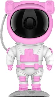 Astronaut Star Projector Galaxy Night Light with Timer and Remote Starry Nebula LED Lamp, Gift for Kids and Adults for Bedroom, Christmas, Birthday, Valentine's Day etc. (Pink-White)