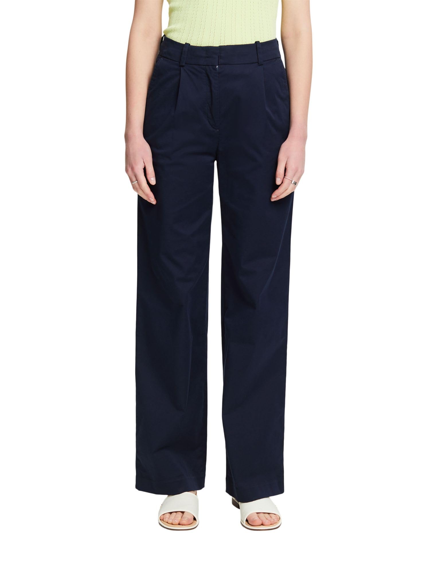 ESPRIT Women's 014ee1b309 Pants, 400/Navy, 30W x 30L