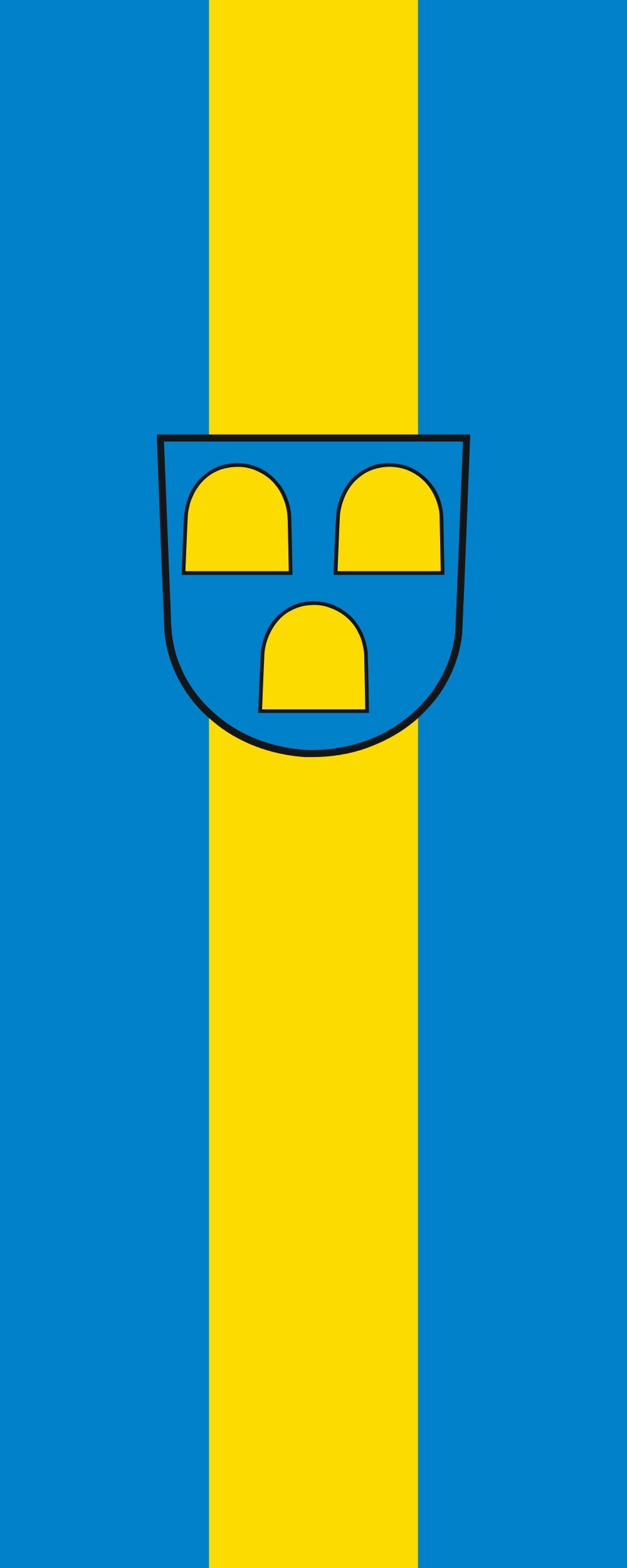 Drapeau portrait Bühl grand format 3.5m² haute visibilité