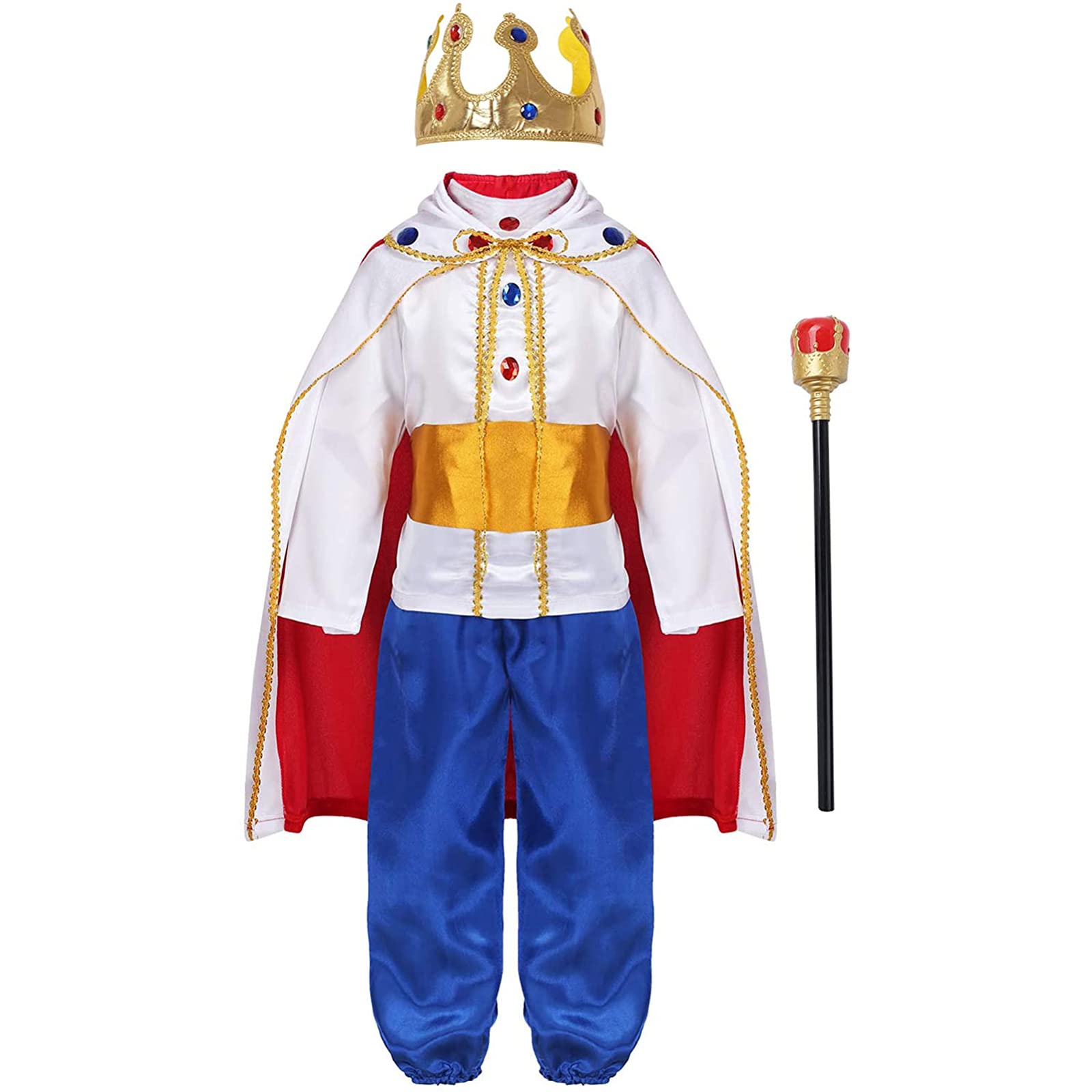 KKmeter Prince King Costume for Kids Boys Medieval Prince Costume Halloween Christmas Cosplay Party Outfits Fancy Dress up