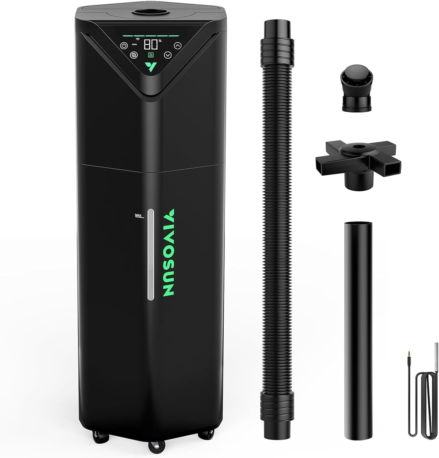 VIVOSUN AeroStream H19 Intelligent Environmental 19L Humidifier with Temp & Humidity Probe, Top Control Panel, Smart Remote Control, Designed Specifically for Use with Grow Tents