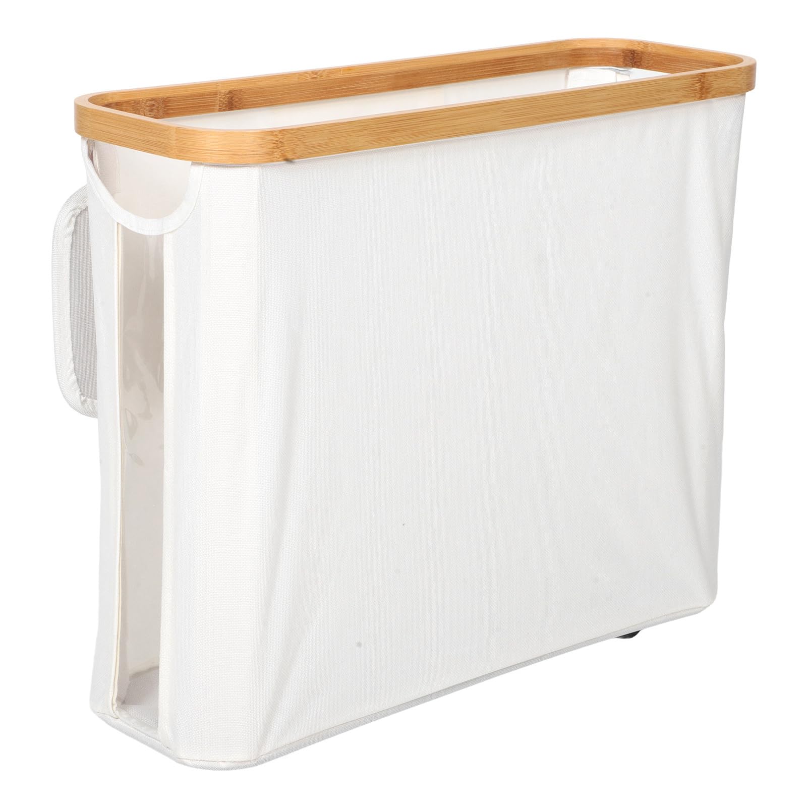 Panier papier toilette bambou grande capacité avec couvercle anti-poussière