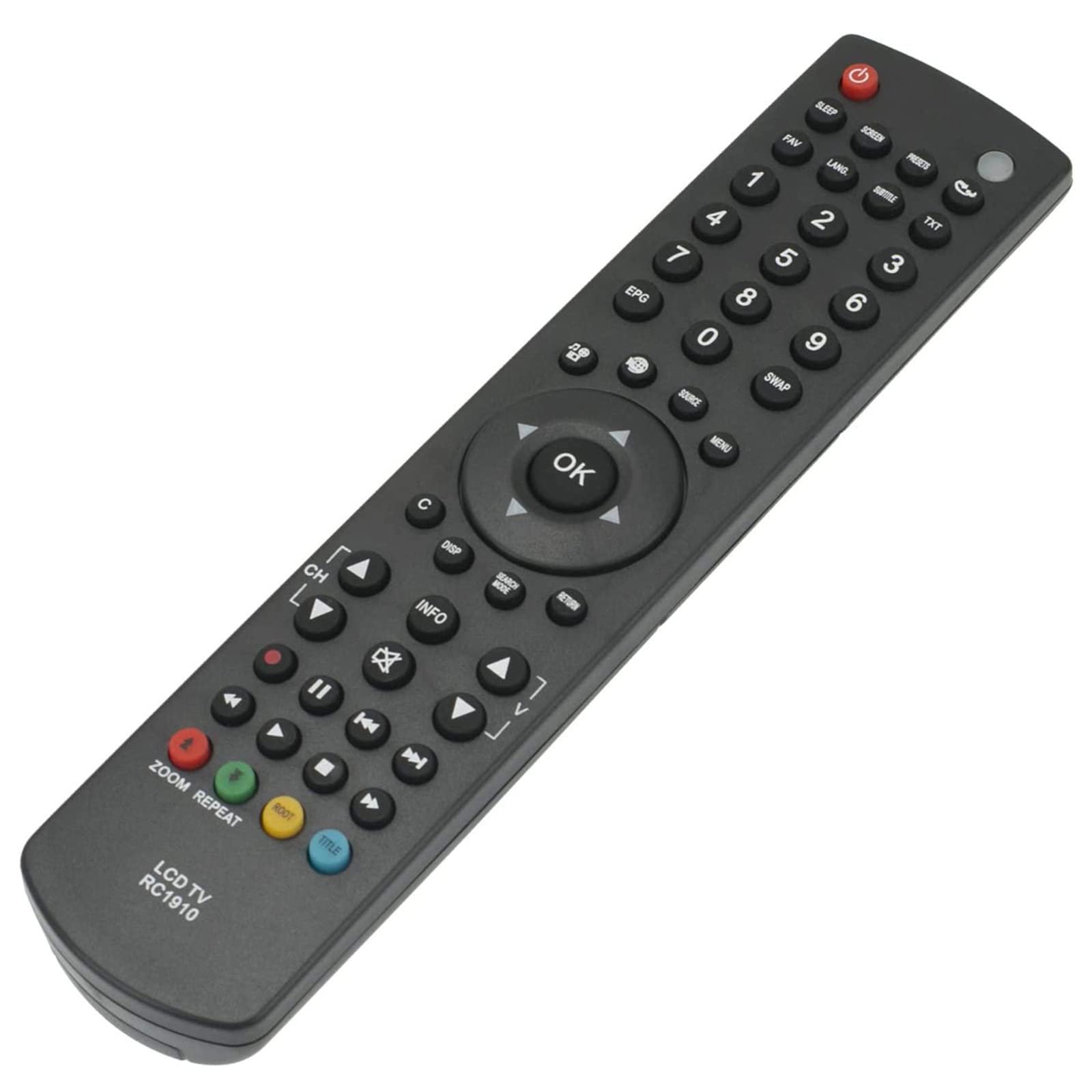 VINABTY RC1910 Replaced Remote Control fit for Sharp Toshiba Polaroid TV Model 30070046 22DL504B 22L1333B 22L1337DB 24D1333B 24W1337DB P19LEDDVD12 P24LED12 LED22916TV P22LEDDVD12 32DV504B - Image 3