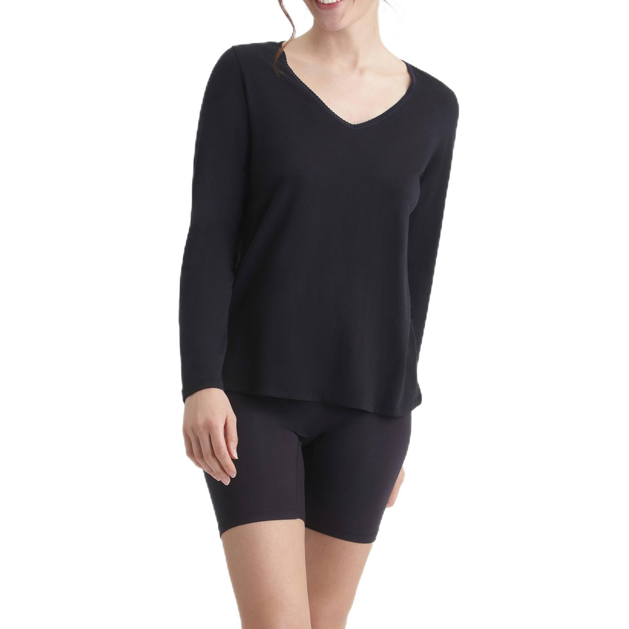 Dim Maglietta Termica con Scollo A V T-Shirt Donna (Pacco da 1)