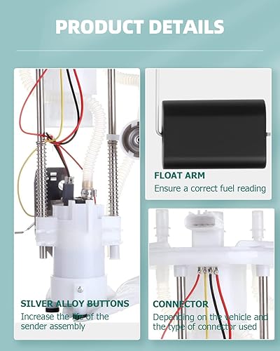 Miniatura 7 de SCITOO Compatible con bomba de combustible E2476M Montaje eléctrico de alto rendimiento para Ford Expedition para Lincoln Navigator