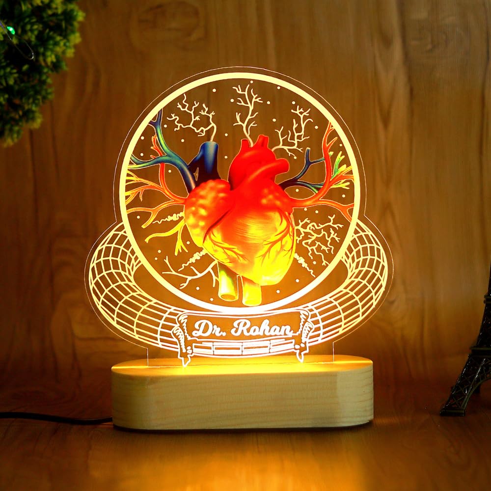 WEHATKE Cardiologist 3D LED Lamp, Heart Specialist Doctor Gift, Personalized for Heart Surgeon (Single Colour)-image-37