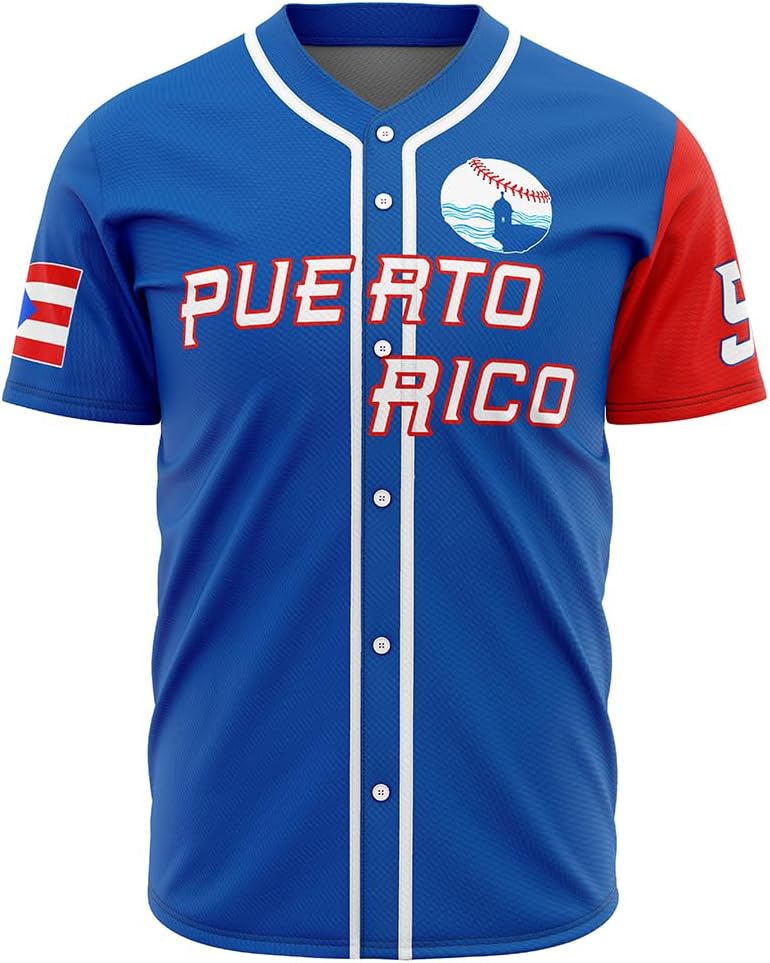 Men's #9 Puerto Rico World Game Classic Baseball Jersey Shirts Stitched