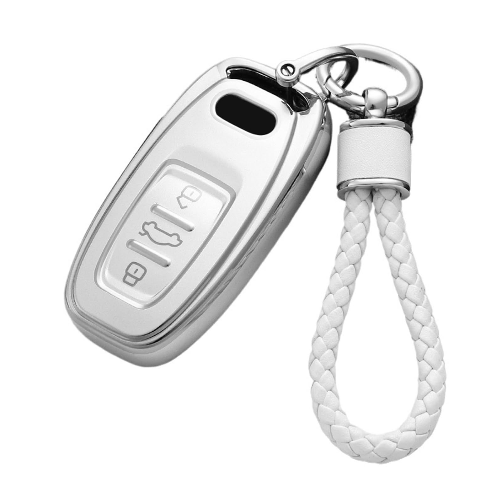 Etui na klucze Powłoka TPU Osłona pilota do Audi A1 A3 A4 A5 A6 Q5 Q7 R8 TT | Ultracienkie etui na klucze z TPU, precyzyjne wycięcia, pełna ochrona, łatwy montaż zatrzaskowy(Type8)