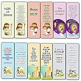 Christian Bookmarks Cards for Kids (60-Pack) - Scripture Bible Verses - Psalm 23 - Great Stocking Stuffers for Easter Baptism Thanksgiving Christmas Sunday School - Prayer Cards - War Room Decor