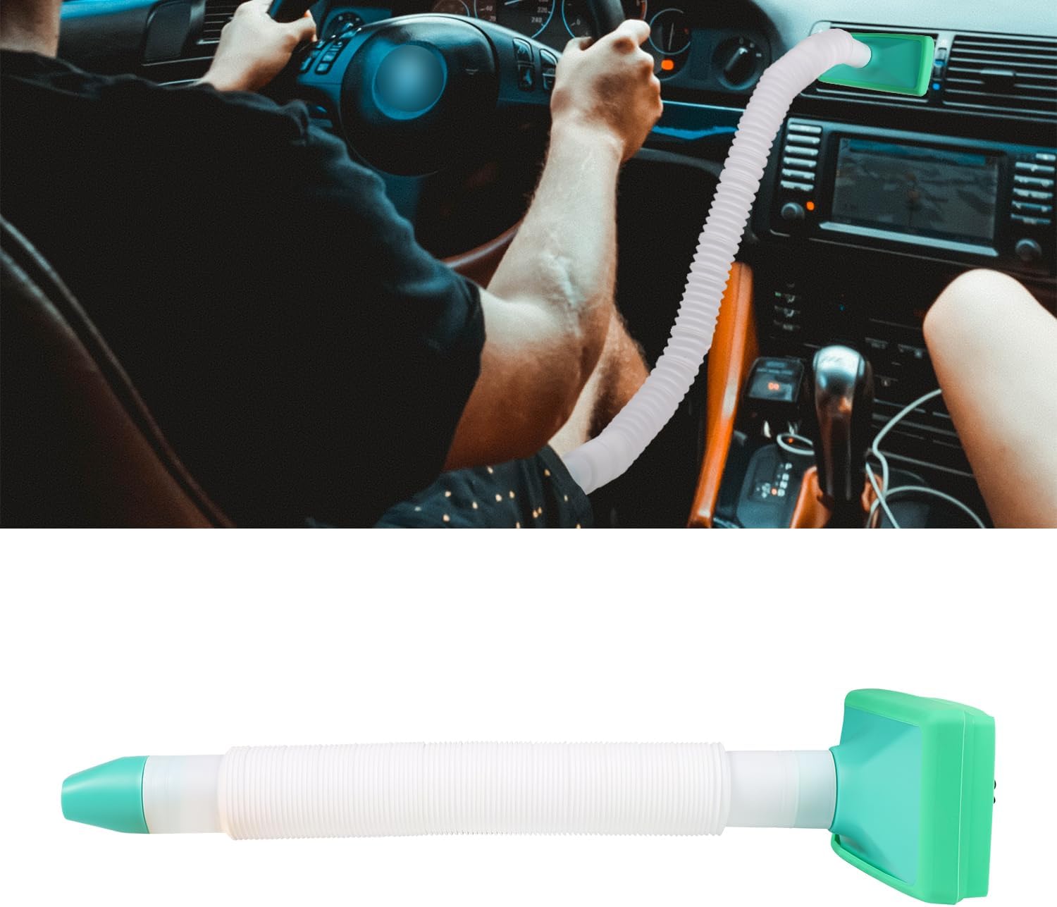 TOYMIS Jewel Cooler for Car, 2.6ft Portable Car Air Conditioning Vent Extensions for Cool or Warm Air White Jewel Cooler for Men in Summer or Winter