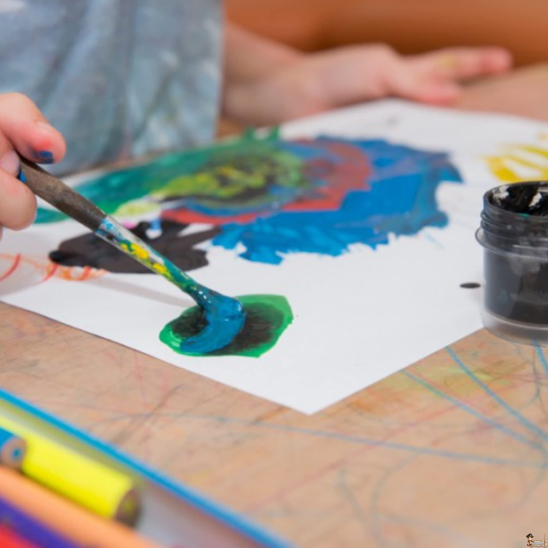 BricoLoco - Kit di 30 tempere di colori primari diversi Materiale di disegno per bambini e adulti