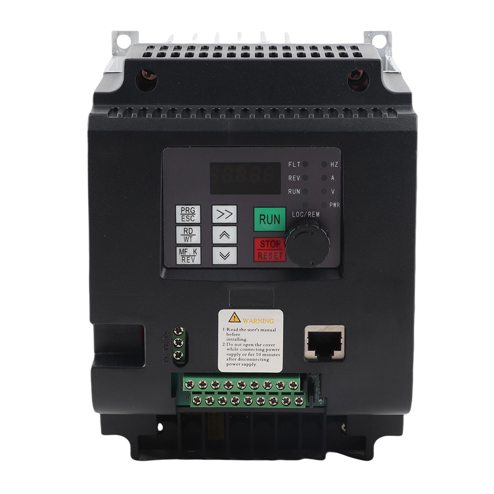 Fafeicy Inversor Solar 4KW Variador de Frecuencia Variable Monofásico, Controlador MPPT de Aluminio Retardante de Llama para PC, DC200 a 400V a 0 a 220VAC, para Sistemas de Bombas de Agua