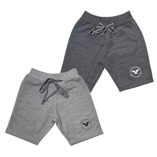 Kit 2 Bermudas Infantis de Moletom Shorts para Menino Confortáveis