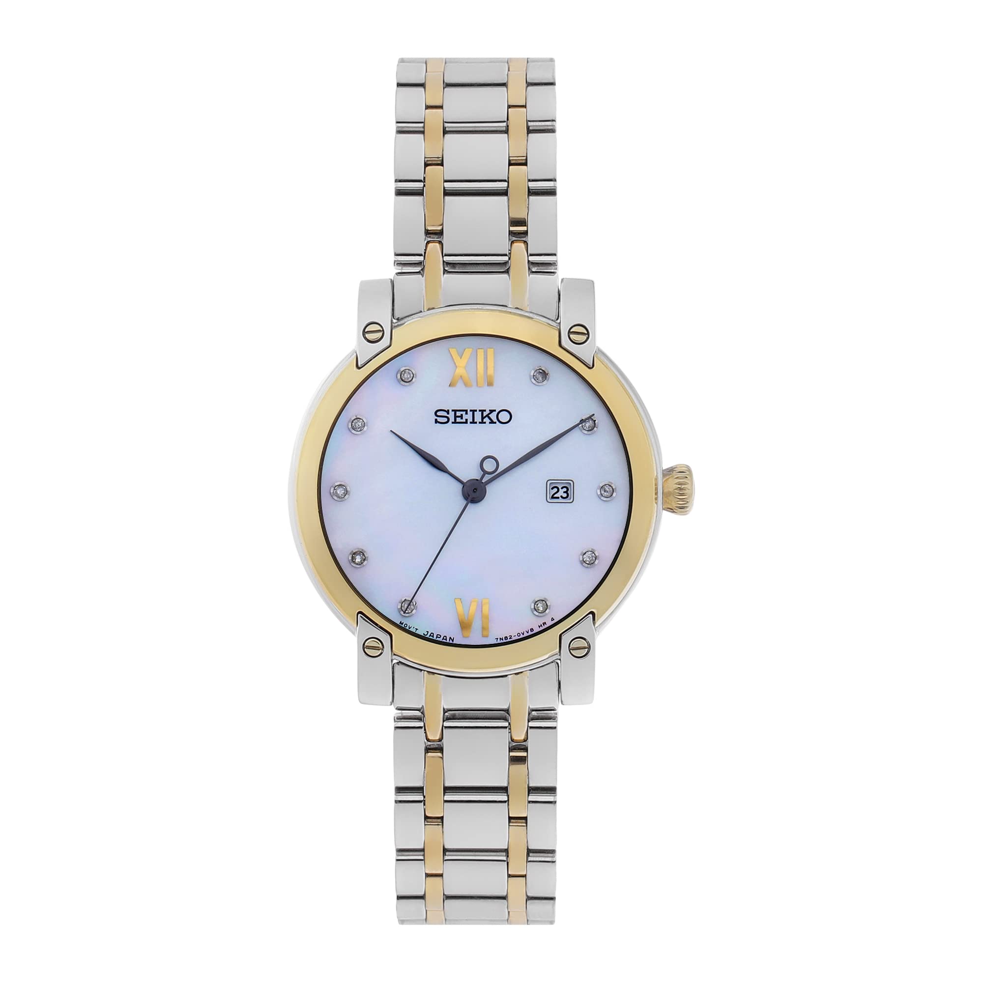 Seiko Stainless Steel Analog Purple Dial Women Watch - Sxdg84P1, Mother of Pearl Dial Watches, Free Size, Bandcolor-Silver (B01N6KLYH3) Amazon Price History, Amazon Price Tracker