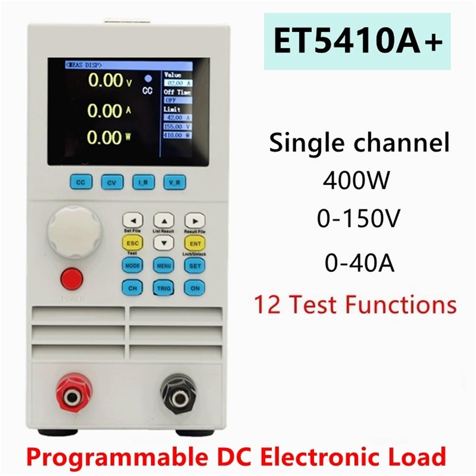 ET5410A+ Tester obciążenia akumulatora Jednokanałowy programowalny elektroniczny tester obciążenia DC Cyfrowe sterowanie elektroniczne