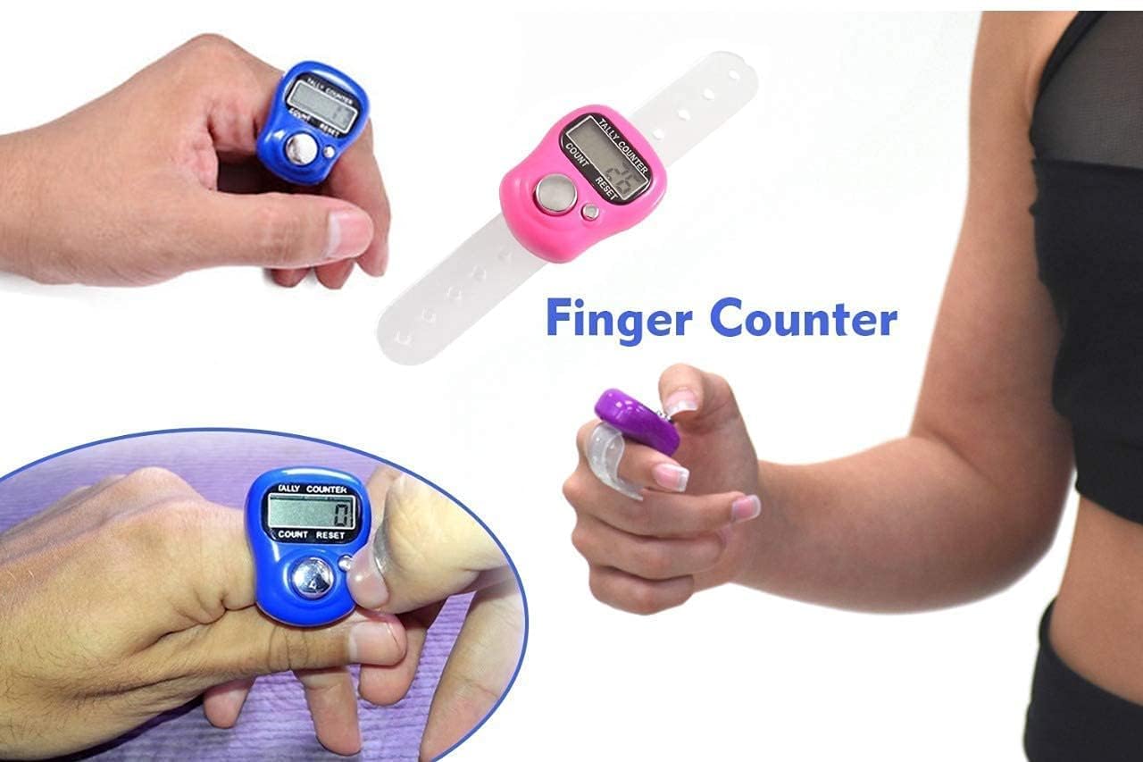 Storn Finger Counter 2 Pcs - Mini Hand Tally Counter | 4-Digit Manual Click Counter with Finger Ring | Portable Counting Device for Sports, Events, Gym & Industrial Use 1
