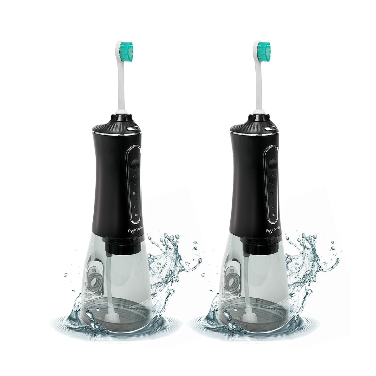 Professional Water Flosser - Advanced Dental Care for a Healthier Mouth, Gum, and Teeth - IPX7 Waterproof Oral Irrigator | 7 Replacement Tips, Travel-Friendly, Rechargeable - Oral Hygiene (2 Pack)