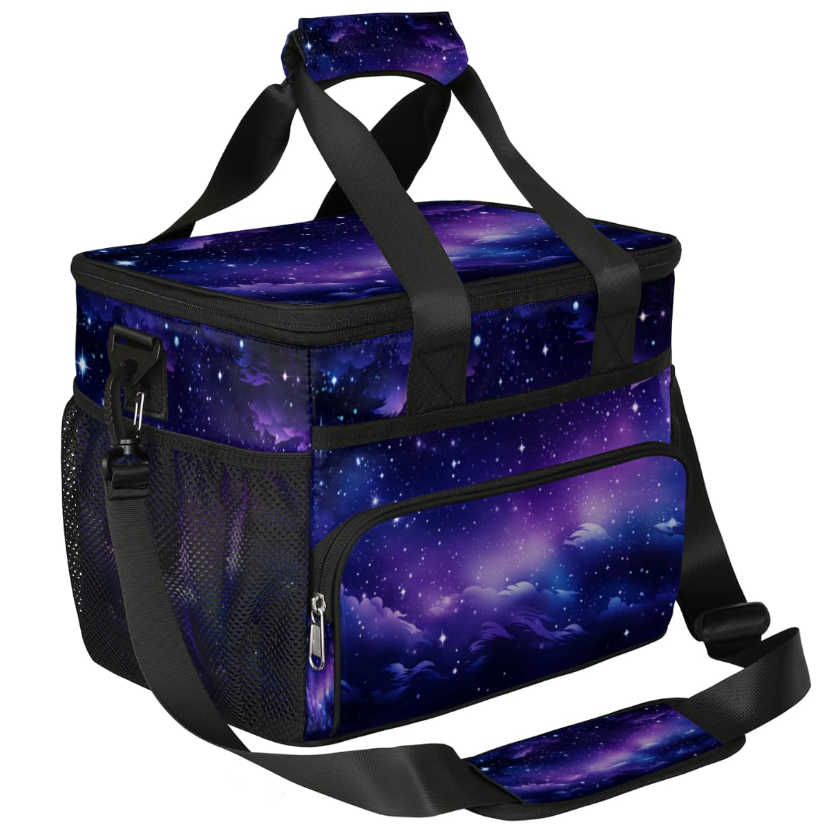 Galaxy Insulated Picnic Backpack Lunch Box for Women Men Picnic Basket Tote Lunch Bag Picnic Bag Portable Lunch Bags for Picnic, Beach, Work, Trip,Office, Camp Nebula Explosion