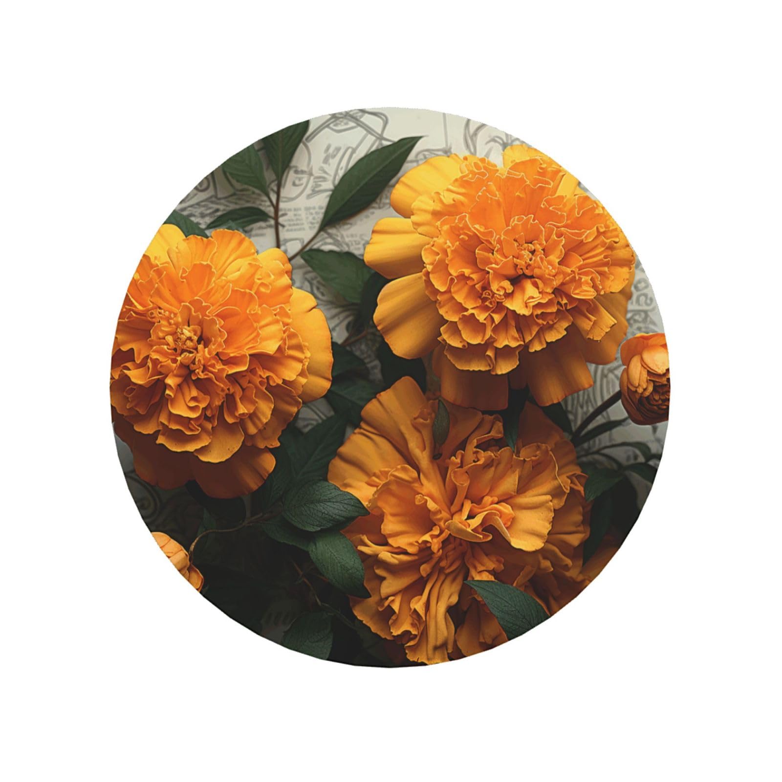 Fodpand Round Shape Marigold Fridge Magnets, Strong Small Refrigerator Magnets Decorative Magnets For Kitchen Fridge Office Locker - Funny Magnetic Stickers Birthday Gifts