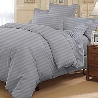 Vista 8 de Lujosa funda de edredón suave de 800 hilos, 100% algodón egipcio, tamaño Queen de gran tamaño (98 x 98 pulgadas), 1 funda de edredón con cierre