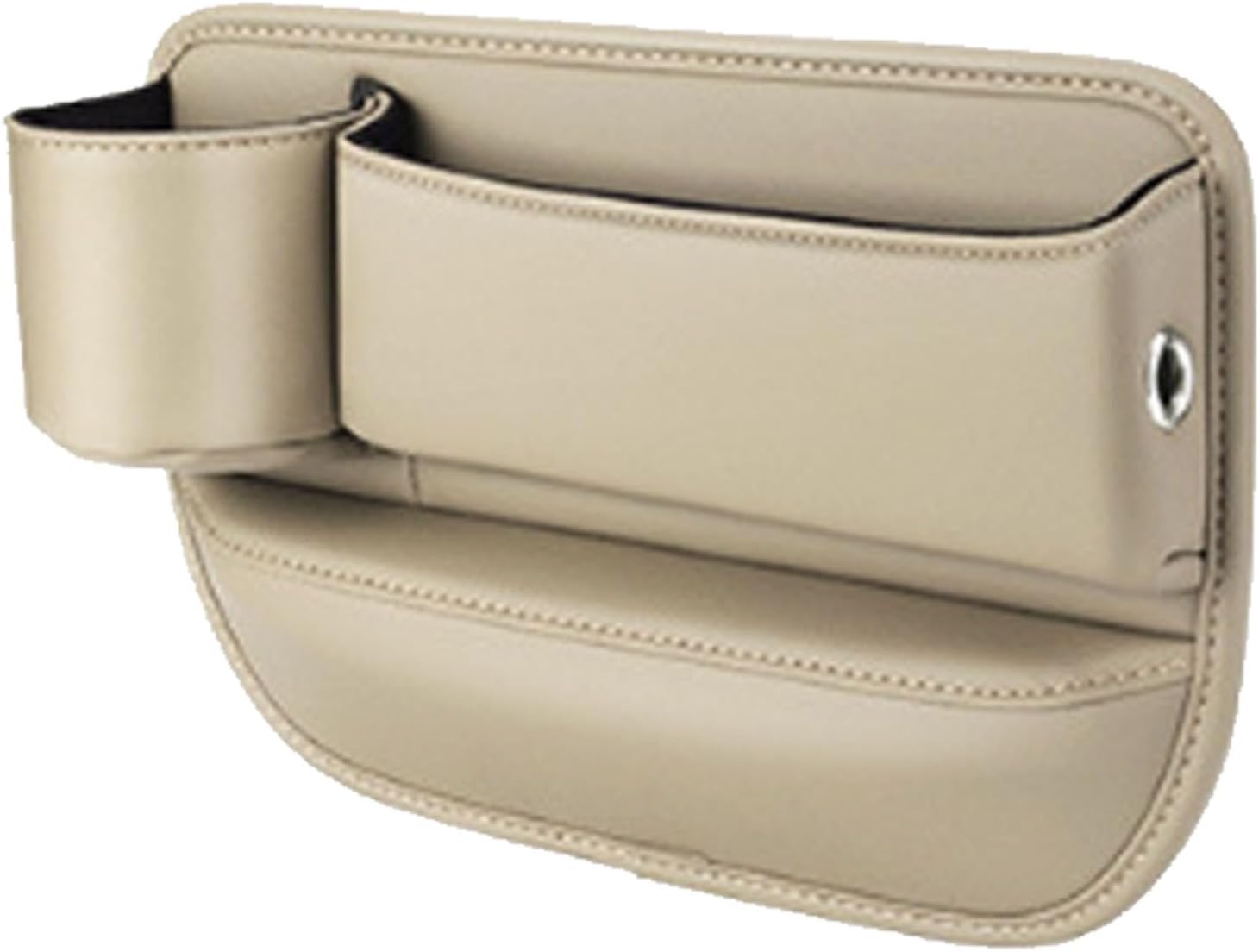 Side Pocket for Car Console With Cup Holder for MG HS MG3 MG3 SW MG5 MG6 MG7 MG Navigators ZS MG GS, Organizer for Car Seat Opening Main Driver/Copilot,Main Driver-A/Beige