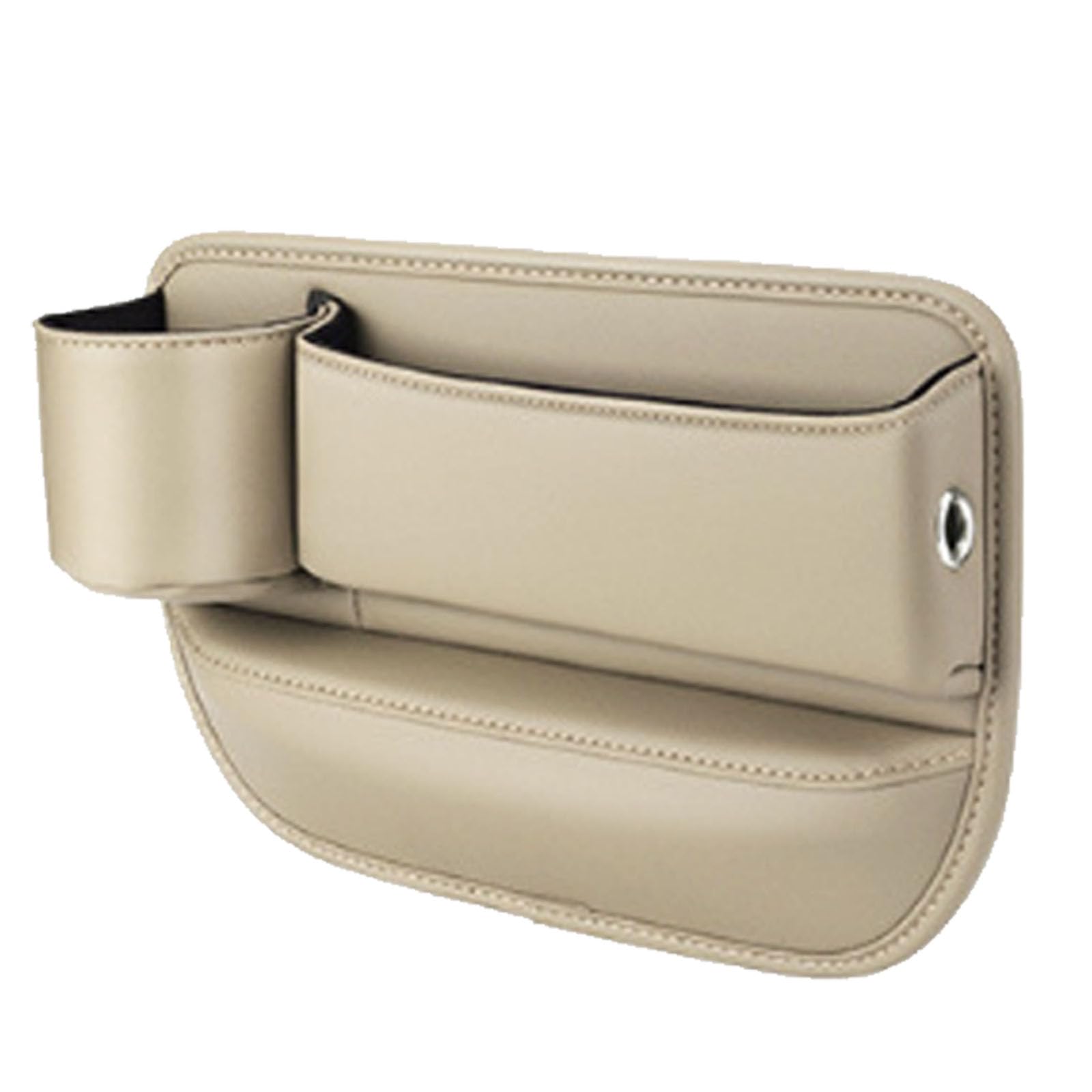Side Pocket for Car Console With Cup Holder for MG HS MG3 MG3 SW MG5 MG6 MG7 MG Navigators ZS MG GS, Organizer for Car Seat Opening Main Driver/Copilot,Main Driver-A/Beige