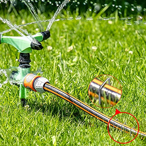YAOBLUESEA Erdanker fur Unkrautvlies, 100 Stück Unkrautvlies Haken, 15 cm Bodenanker Erdnägel Stahl Anti-Rost Erdanker Hering für Zelt… – Ansicht 6