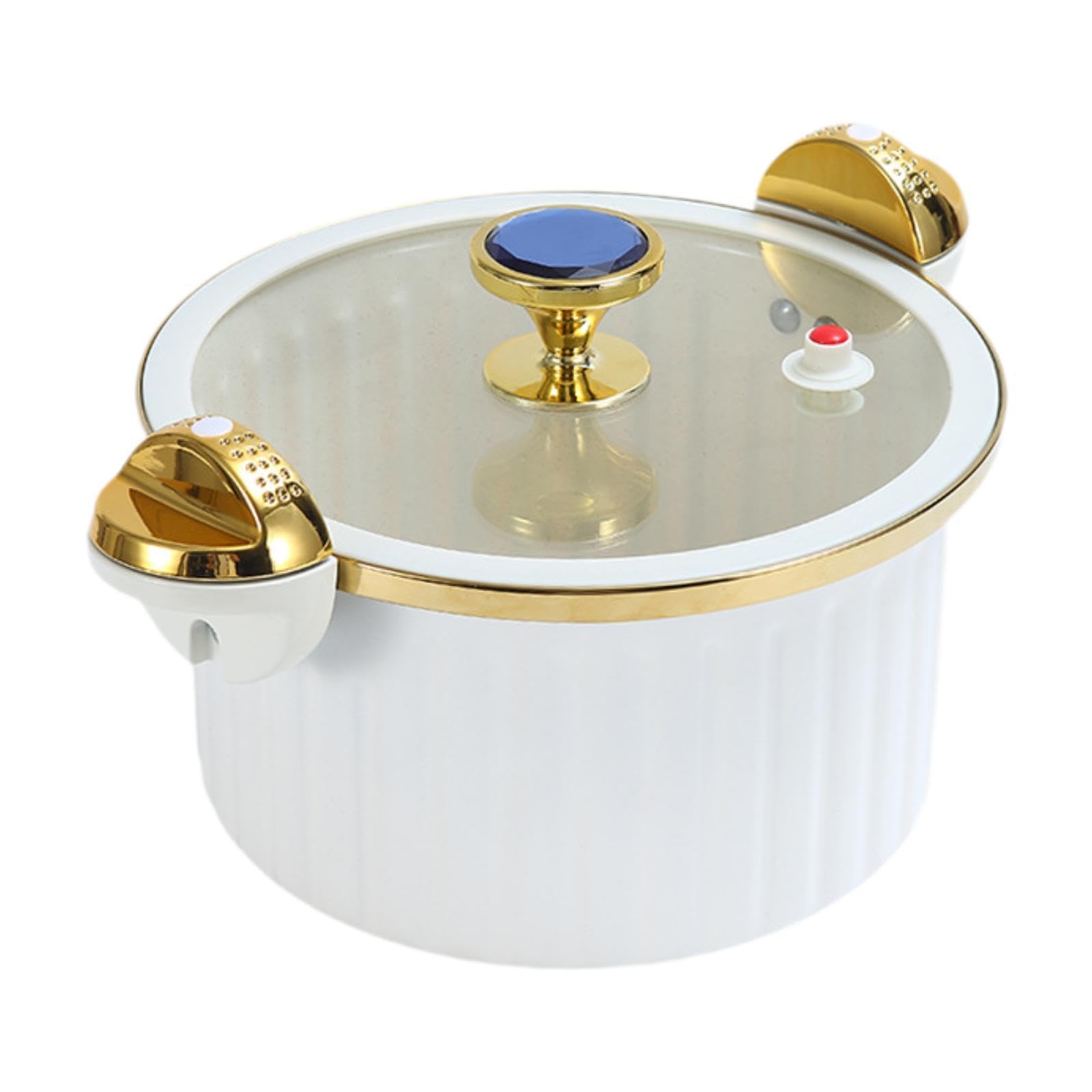 ATORSE Cooking Pot 7L Noodles Bowl Easy Clean Slow Cooker for Tea Pasta Noodle Soup White