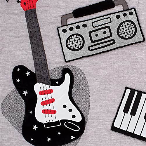 Image of Lambs & Ivy Rock Star Musical Instruments 3-Piece Baby Crib Bedding Set - Gray