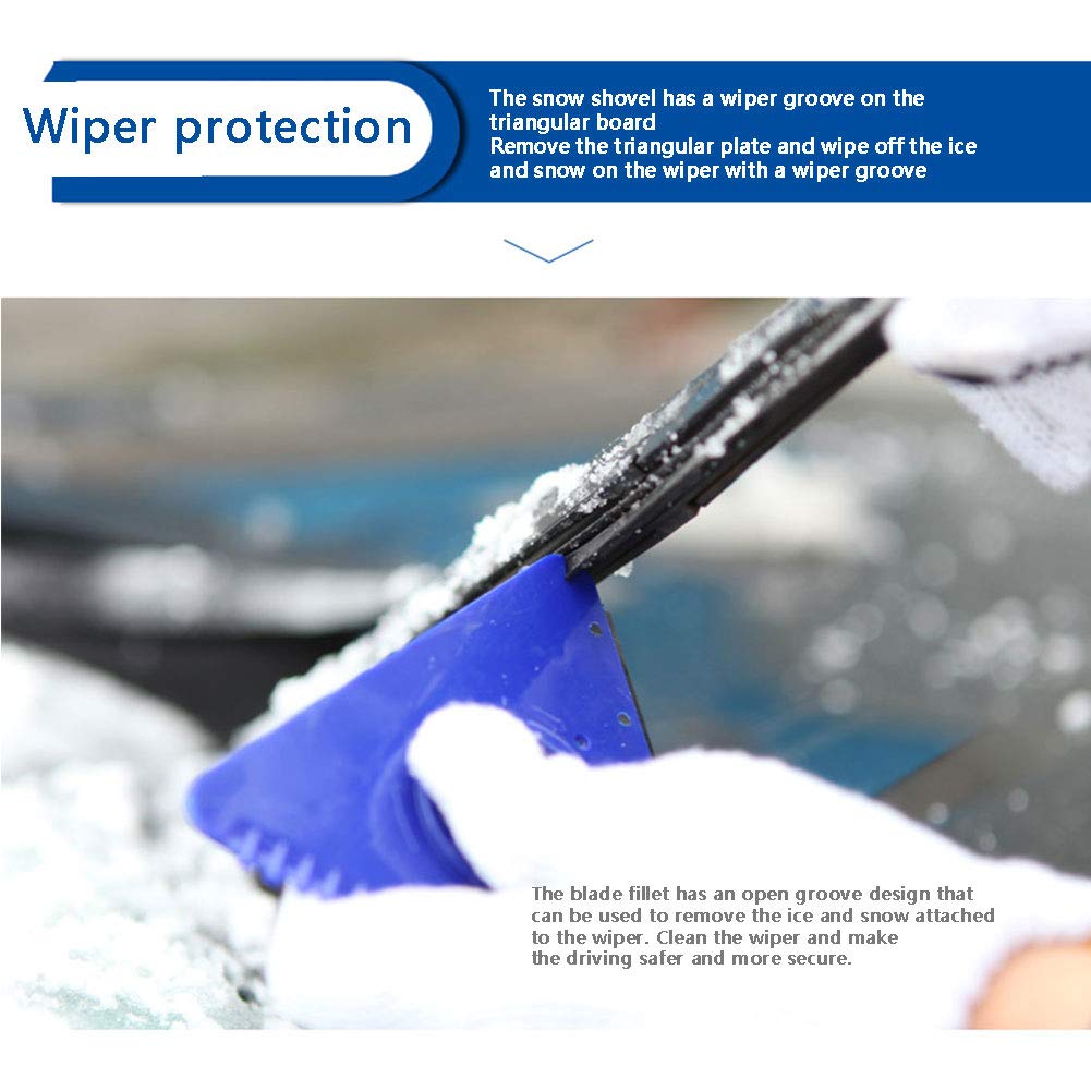 Balais à Neige Brosse à Neige Extensible avec Racloir à Glace, Outil de Déneigement pour la Neige Givrée pour Camion Automobile Suv (88cm/109cm/124cm Réglable à Trois Vitesses)