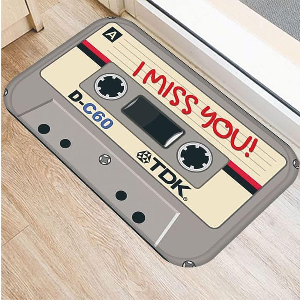 HBJWOV Mats Anti Slip Floor Carpet Tape Pattern Print Doormat for Bathroom Kitchen Entrance Rugs Home(Gray)