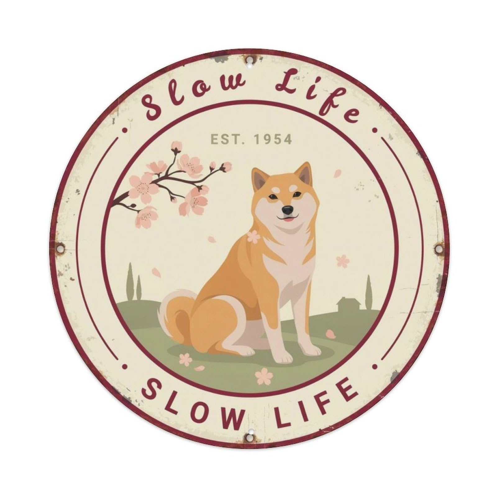 Slow Life Showa Japanese Metal Tin Sign Plaque