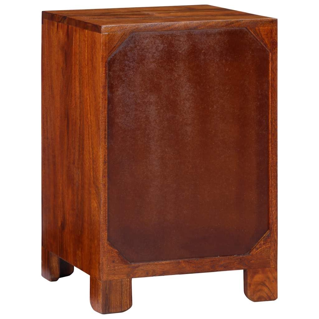 vidaXL Mesita de Noche 40x40x60 cm Madera Maciza de Acacia, mesilla de Noche, Mueble de Cama, Mesa Auxiliar para Dormitorio, mesita Auxiliar