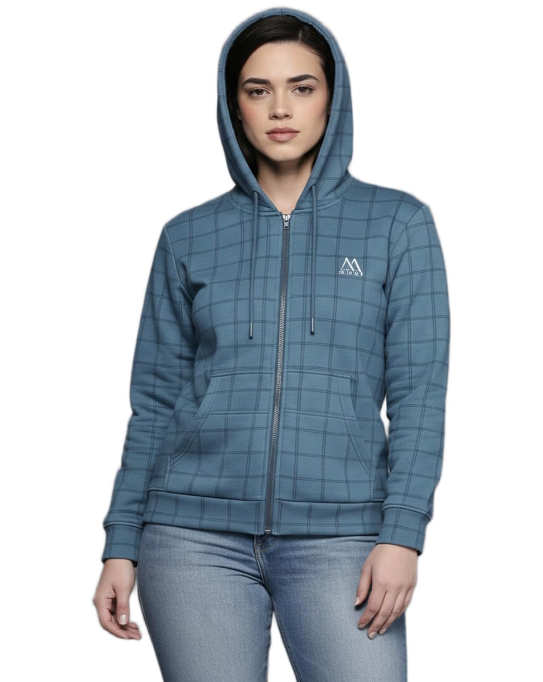 the classic togs Ladies Full Sleeve Hooded Zip Sweatshirt | Solid Winter Hoodie Jacket|34-picture-24