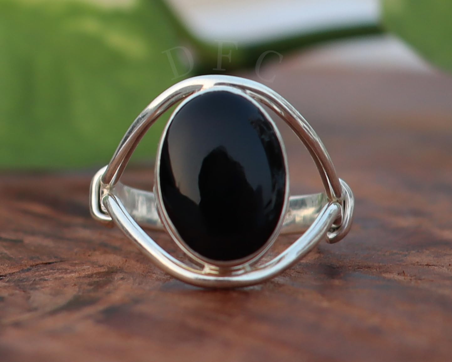 Black Onyx Silver Ring | Natural Black Onyx Sterling Silver 925 Handmade Oval Ring | December Birthstone | Handmade Jewelry