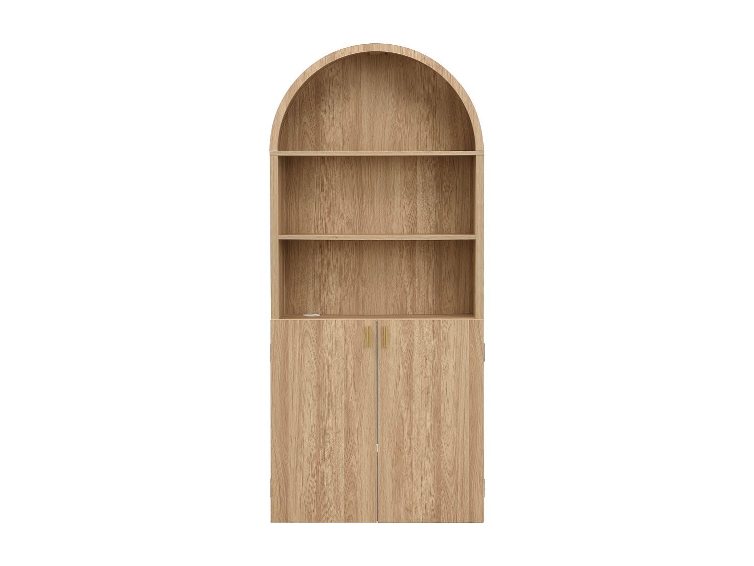 Vente-unique - Bureau bibliothéque – Coloris : Naturel - LYMIAR - avec Rangement